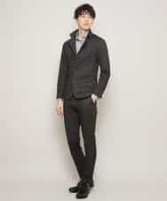 MKLDJ55130 MK MICHEL KLEIN HOMME(MKミッシェルクランオム) パンツ／テックイージージャージ　グレンチェック カーキ