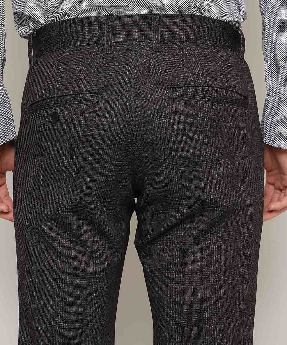 MKLDJ55130 MK MICHEL KLEIN HOMME(MKミッシェルクランオム) パンツ／テックイージージャージ　グレンチェック カーキ
