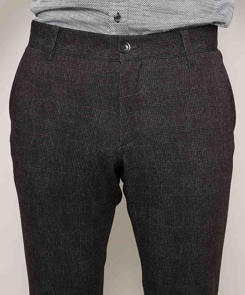 MKLDJ55130 MK MICHEL KLEIN HOMME(MKミッシェルクランオム) パンツ／テックイージージャージ　グレンチェック カーキ