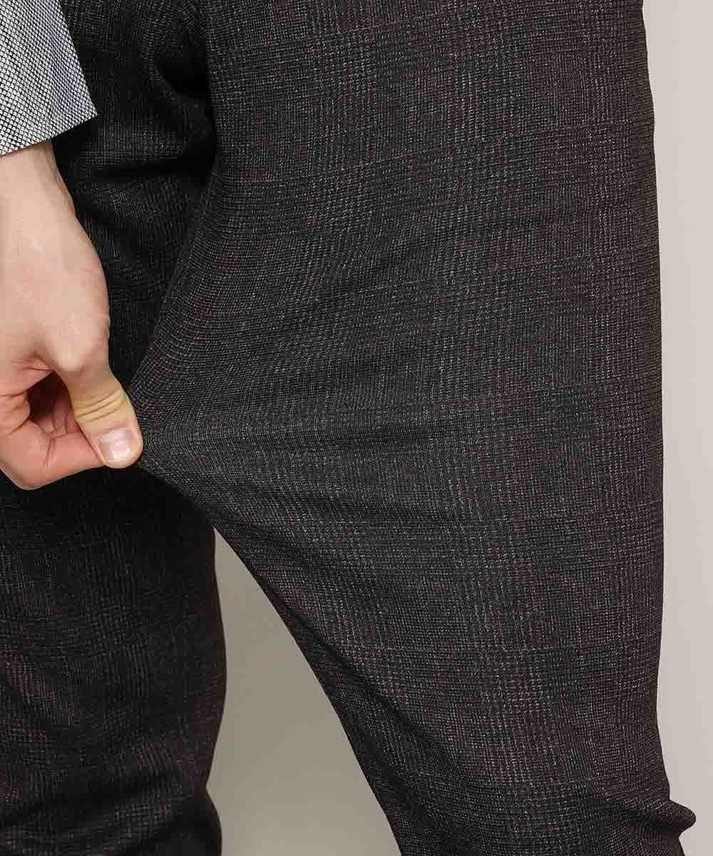 MKLDJ55130 MK MICHEL KLEIN HOMME(MKミッシェルクランオム) パンツ／テックイージージャージ　グレンチェック カーキ