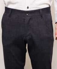 MKLDJ55130 MK MICHEL KLEIN HOMME(MKミッシェルクランオム) パンツ／テックイージージャージ　グレンチェック ネイビー