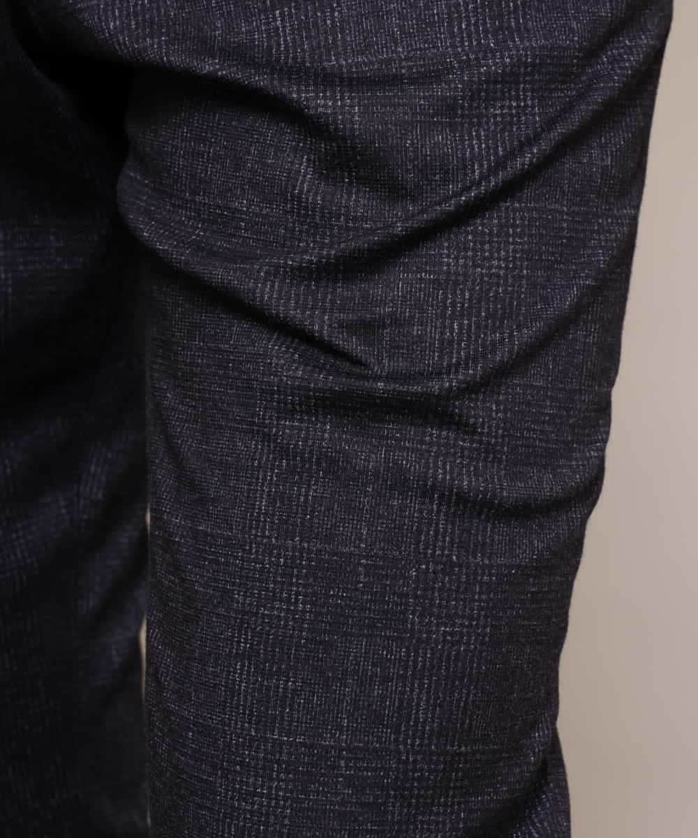 MKLDJ55130 MK MICHEL KLEIN HOMME(MKミッシェルクランオム) パンツ／テックイージージャージ　グレンチェック ネイビー
