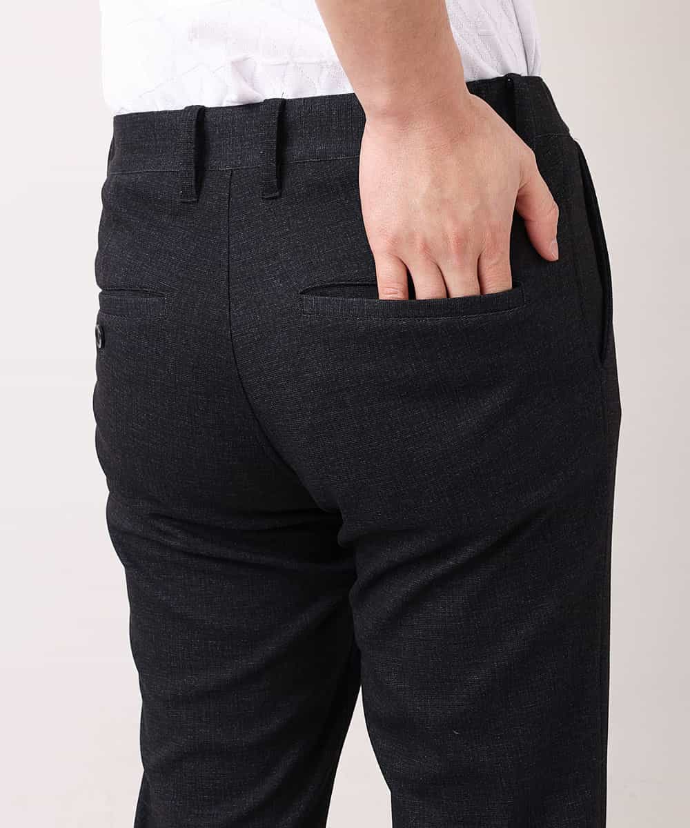 MKLDM50110 MK MICHEL KLEIN HOMME(MKミッシェルクランオム) 【特別プライス】【洗える / 快適ストレッチ】パンツ／テックイージージャージ ブラック(94)