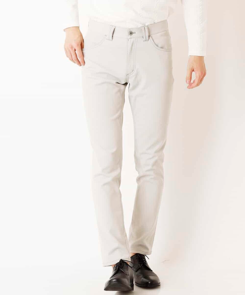 MKLDP56110 MK MICHEL KLEIN HOMME(MKミッシェルクランオム) ストレッチピケパンツ  アイボリー