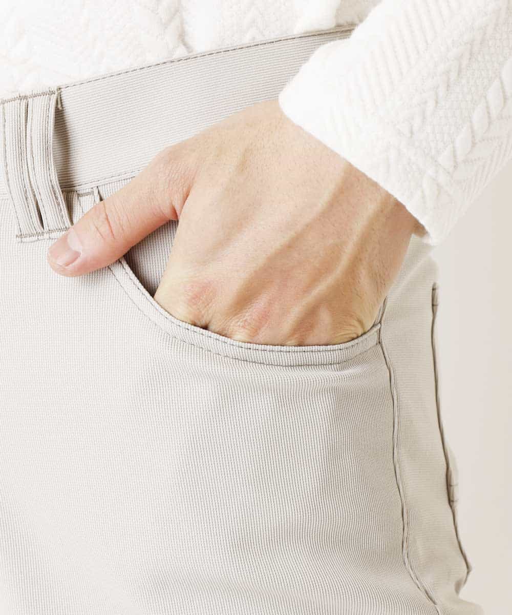 MKLDP56110 MK MICHEL KLEIN HOMME(MKミッシェルクランオム) ストレッチピケパンツ  アイボリー