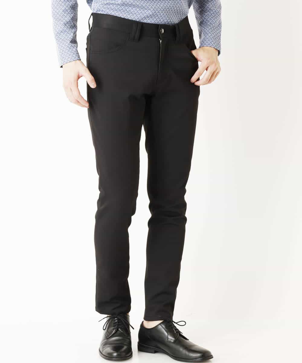 MKLDP56110 MK MICHEL KLEIN HOMME(MKミッシェルクランオム) ストレッチピケパンツ  ブラック
