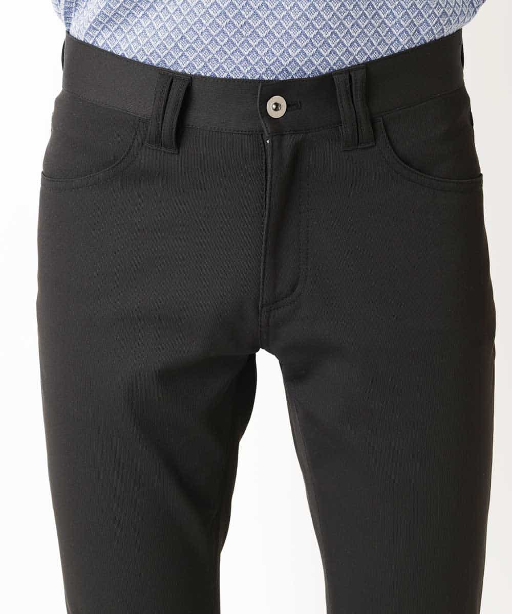 MKLDP56110 MK MICHEL KLEIN HOMME(MKミッシェルクランオム) ストレッチピケパンツ  ブラック