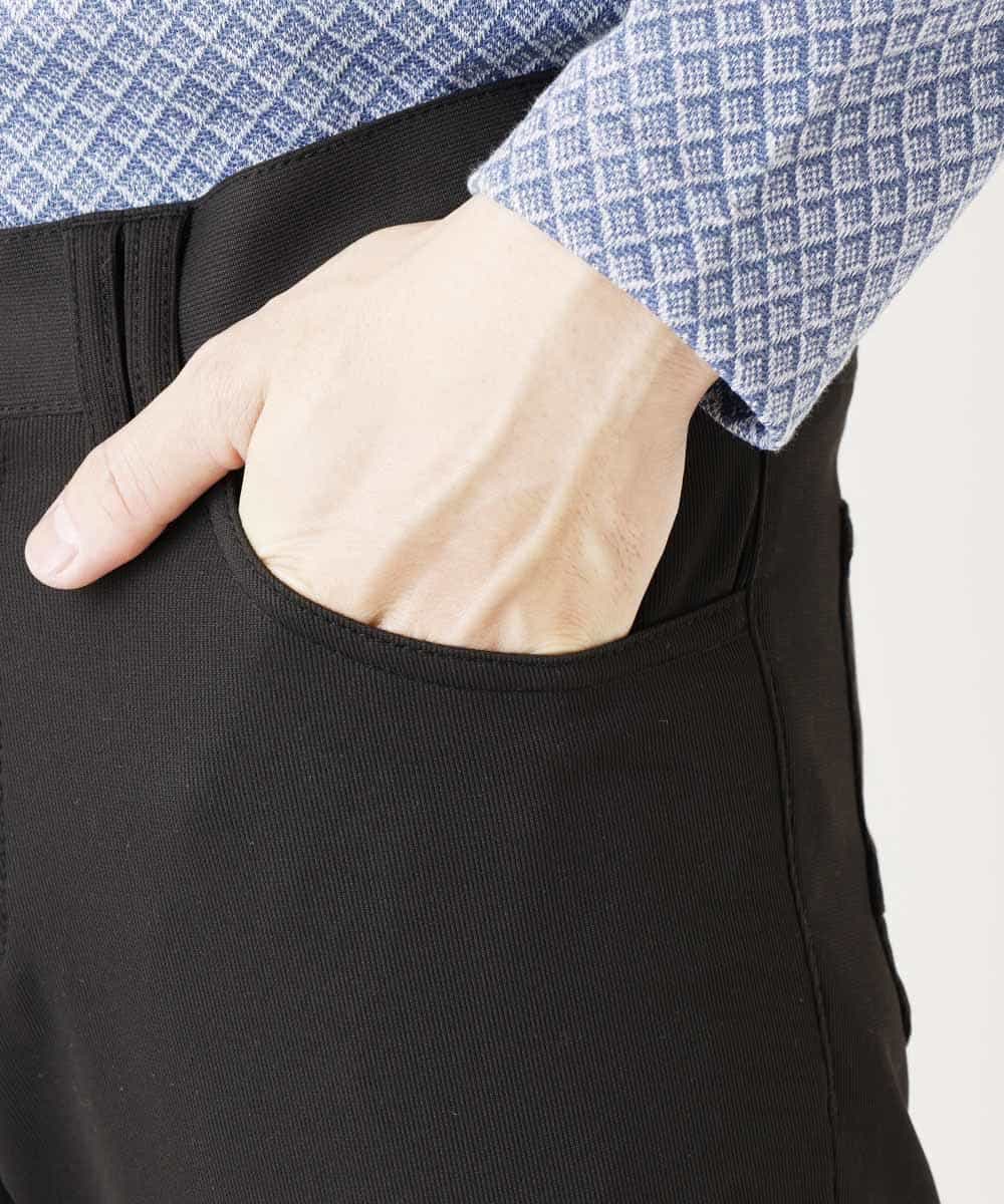 MKLDP56110 MK MICHEL KLEIN HOMME(MKミッシェルクランオム) ストレッチピケパンツ  ブラック