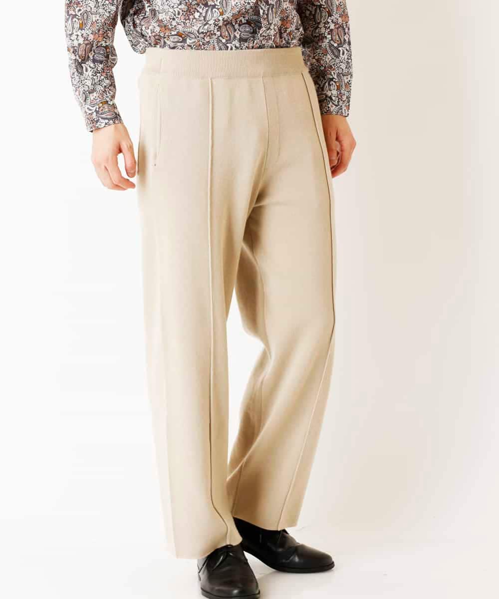 MKLDR35100 MK MICHEL KLEIN HOMME(MKミッシェルクランオム) ニットパンツ アイボリー