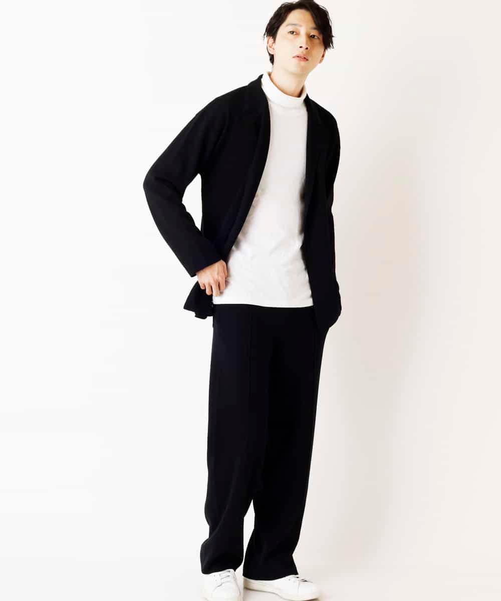 MKLDR35100 MK MICHEL KLEIN HOMME(MKミッシェルクランオム) ニットパンツ ブラック