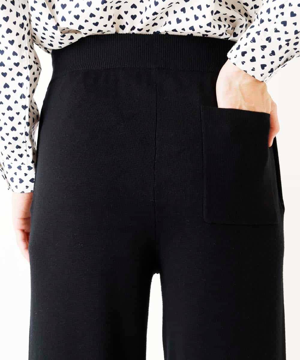 MKLDR35100 MK MICHEL KLEIN HOMME(MKミッシェルクランオム) ニットパンツ ブラック