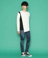 MKLDU06180 MK MICHEL KLEIN HOMME(MKミッシェルクランオム) ブロックデニムパンツ ブルー(55)