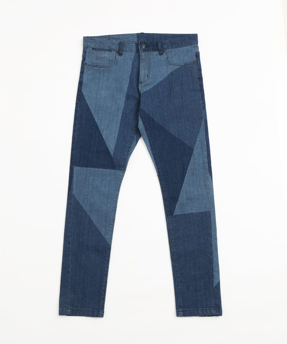 MKLDU06180 MK MICHEL KLEIN HOMME(MKミッシェルクランオム) ブロックデニムパンツ ブルー(55)