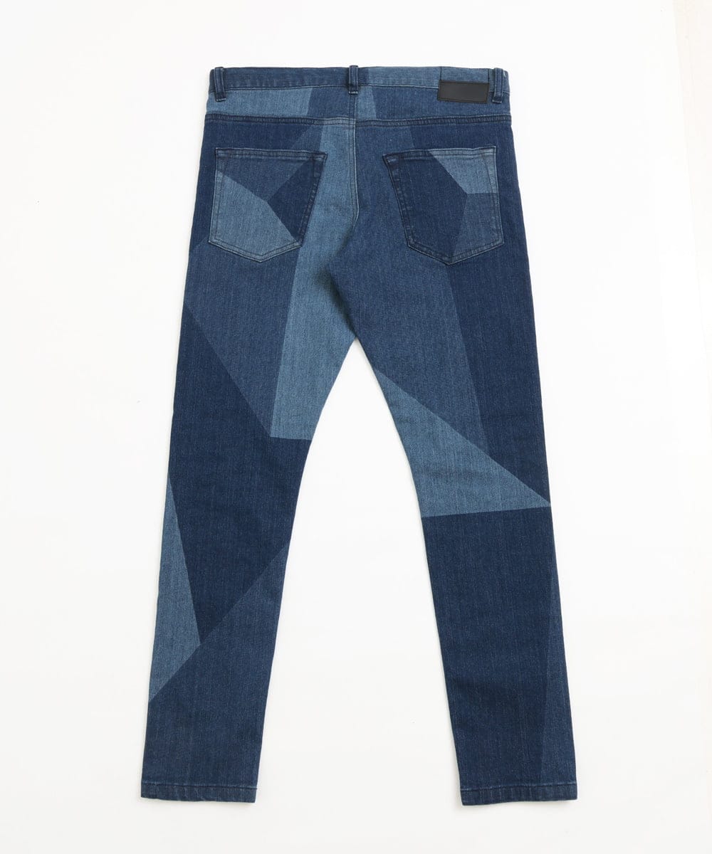 MKLDU06180 MK MICHEL KLEIN HOMME(MKミッシェルクランオム) ブロックデニムパンツ ブルー(55)