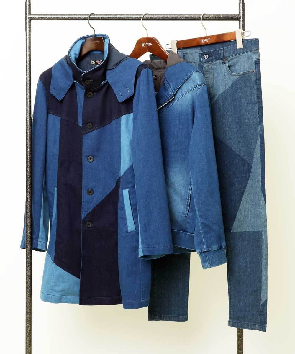 MKLDU06180 MK MICHEL KLEIN HOMME(MKミッシェルクランオム) ブロックデニムパンツ ブルー(55)