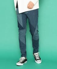 MKLDU06180 MK MICHEL KLEIN HOMME(MKミッシェルクランオム) ブロックデニムパンツ ブルー(55)