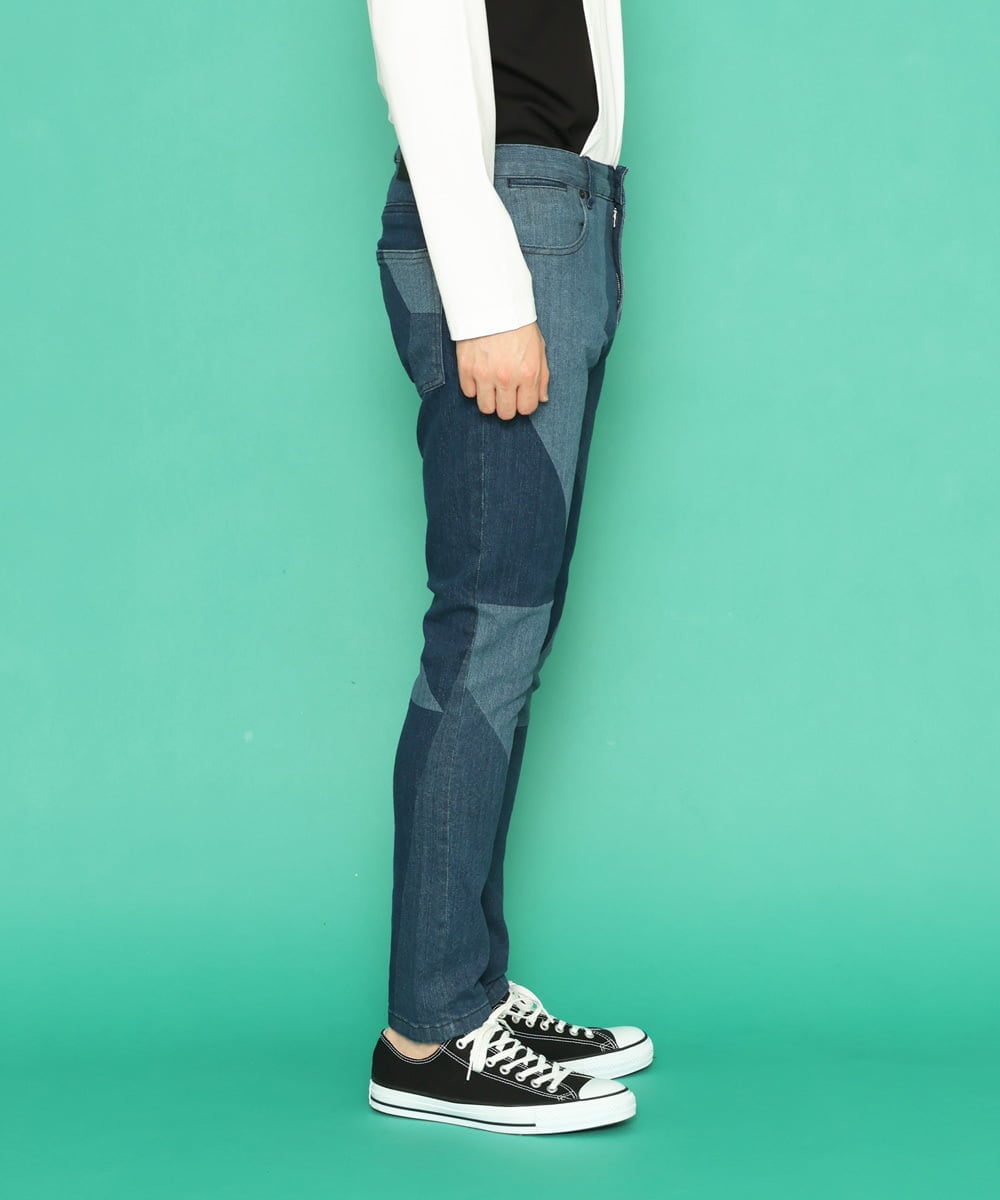 MKLDU06180 MK MICHEL KLEIN HOMME(MKミッシェルクランオム) ブロックデニムパンツ ブルー(55)