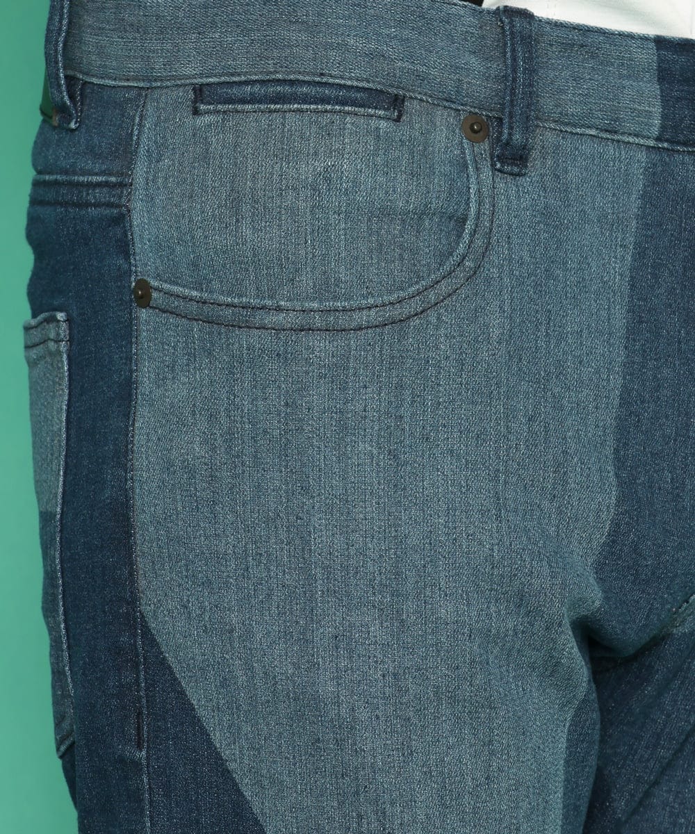 MKLDU06180 MK MICHEL KLEIN HOMME(MKミッシェルクランオム) ブロックデニムパンツ ブルー(55)