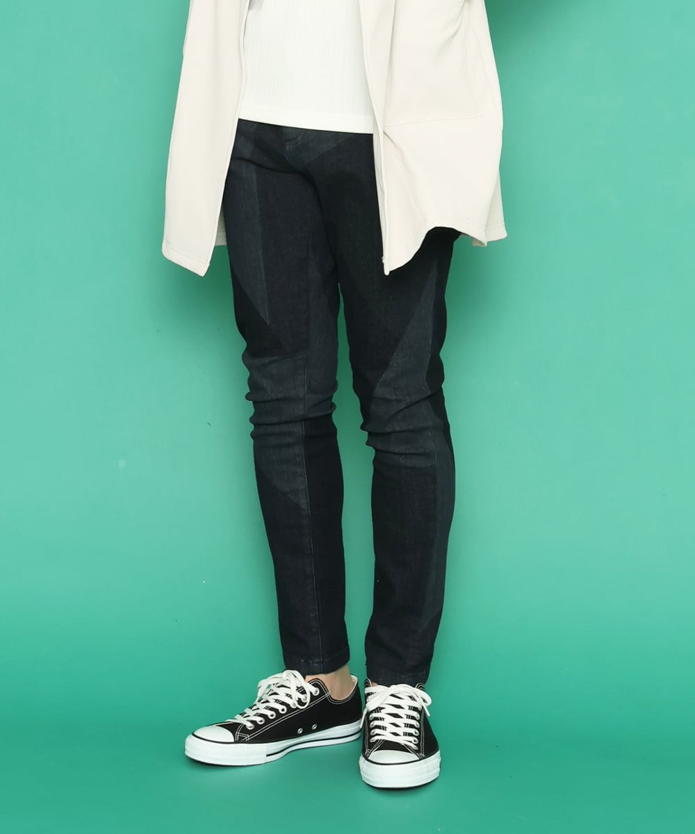 MKLDU06180 MK MICHEL KLEIN HOMME(MKミッシェルクランオム) ブロックデニムパンツ ネイビー(57)