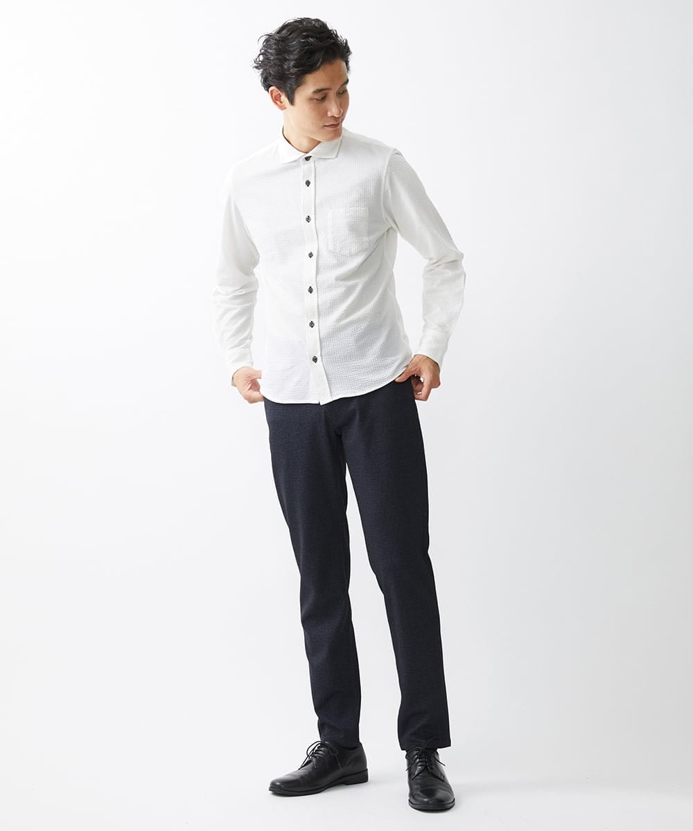 MKLDV55130 MK MICHEL KLEIN HOMME(MKミッシェルクランオム) スラックス/TEC EASY JERSY   セットアップ ネイビー(57)