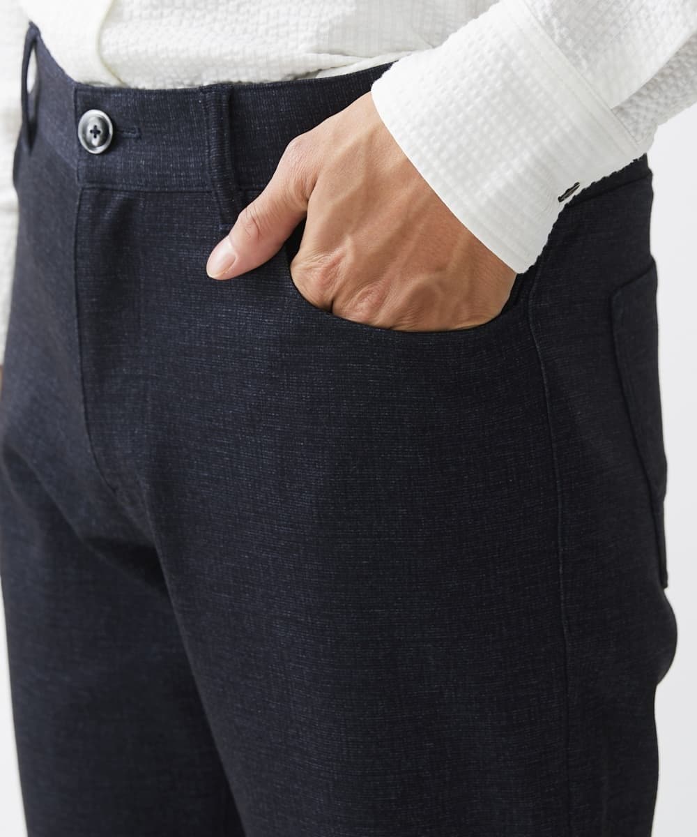 MKLDV55130 MK MICHEL KLEIN HOMME(MKミッシェルクランオム) スラックス/TEC EASY JERSY   セットアップ ネイビー(57)