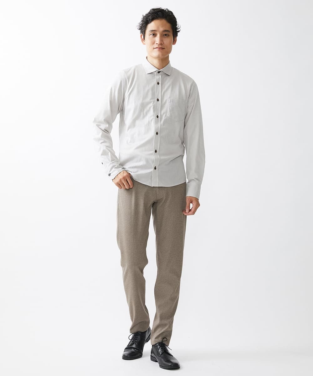 MKLDV55130 MK MICHEL KLEIN HOMME(MKミッシェルクランオム) スラックス/TEC EASY JERSY   セットアップ ベージュ(83)