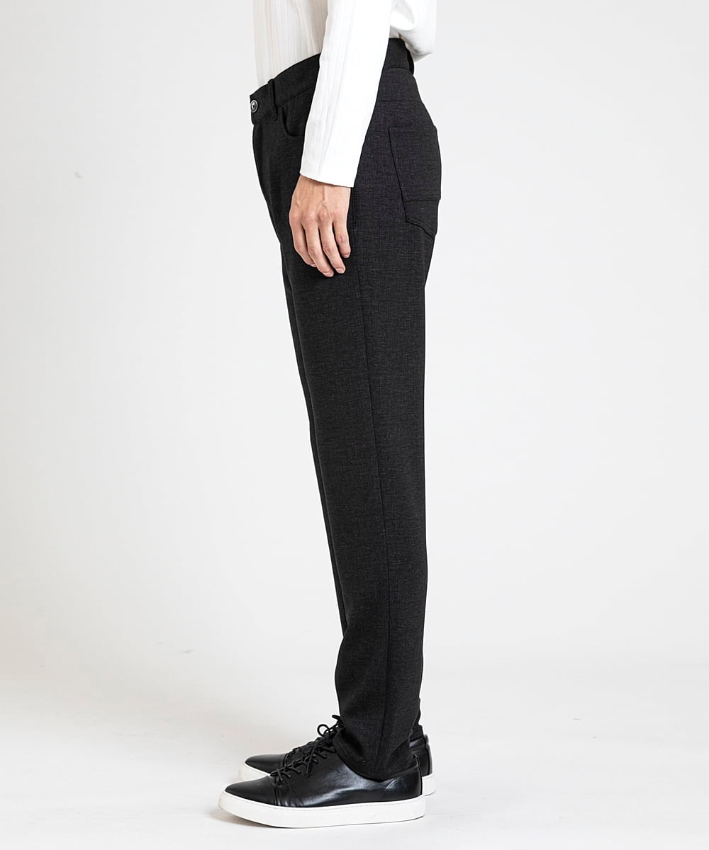 MKLDV55130 MK MICHEL KLEIN HOMME(MKミッシェルクランオム) スラックス/TEC EASY JERSY   セットアップ ブラック(94)
