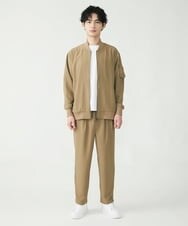 MKLFU88110 MK MICHEL KLEIN HOMME(MKミッシェルクランオム) タックパンツ / ストレッチバックサテン  カーキ(36)