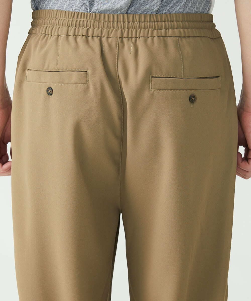 MKLFU88110 MK MICHEL KLEIN HOMME(MKミッシェルクランオム) タックパンツ / ストレッチバックサテン  カーキ(36)