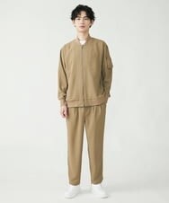 MKLFU88110 MK MICHEL KLEIN HOMME(MKミッシェルクランオム) タックパンツ / ストレッチバックサテン  カーキ(36)