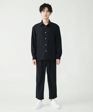 MKLFU88110 MK MICHEL KLEIN HOMME(MKミッシェルクランオム) タックパンツ / ストレッチバックサテン  ブラック(94)