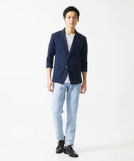 MKLGA51150 MK MICHEL KLEIN HOMME(MKミッシェルクランオム) 【日本製生地使用】シルキーモクロディスラックス ブルー