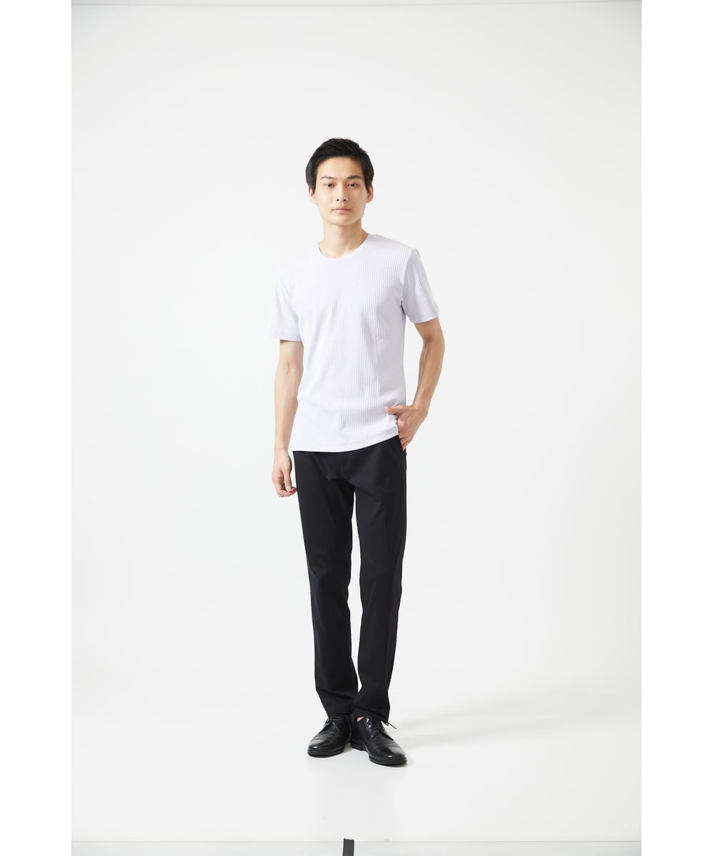 MKLGA51150 MK MICHEL KLEIN HOMME(MKミッシェルクランオム) 【日本製生地使用】シルキーモクロディスラックス ブラック