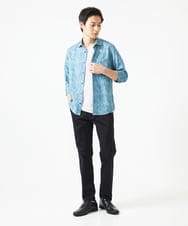 MKLGA51150 MK MICHEL KLEIN HOMME(MKミッシェルクランオム) 【日本製生地使用】シルキーモクロディスラックス ブラック