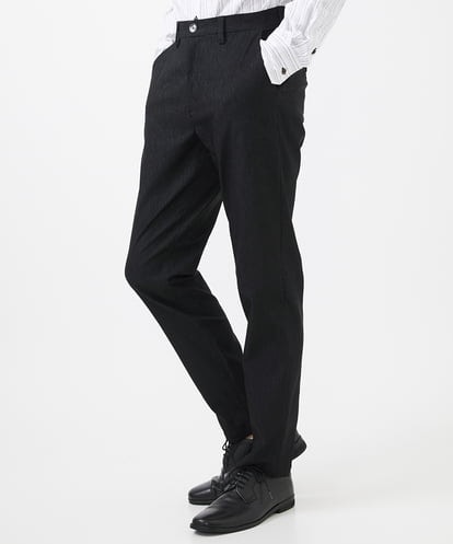 MKLGA55110 MK MICHEL KLEIN HOMME 【セットアップ対応/撥水ストレッチ】スラックスパンツ/ハケメシャンブレー