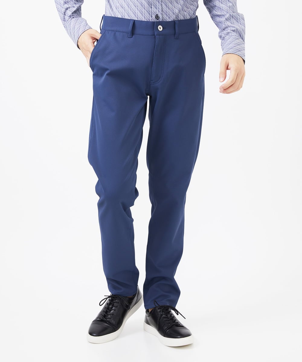 MKLGA56140 MK MICHEL KLEIN HOMME(MKミッシェルクランオム) ストレッチパンツ/RE;NAPES®ピケストレッチ ブルー