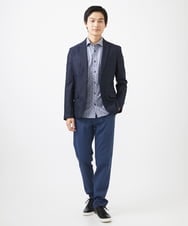 MKLGA56140 MK MICHEL KLEIN HOMME(MKミッシェルクランオム) ストレッチパンツ/RE;NAPES®ピケストレッチ ブルー