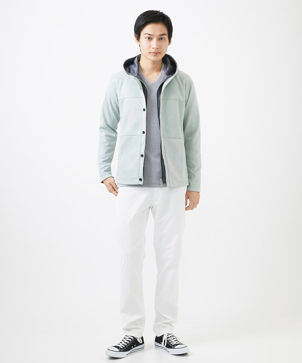 MKLGA56140 MK MICHEL KLEIN HOMME(MKミッシェルクランオム) ストレッチパンツ/RE;NAPES®ピケストレッチ ブルー