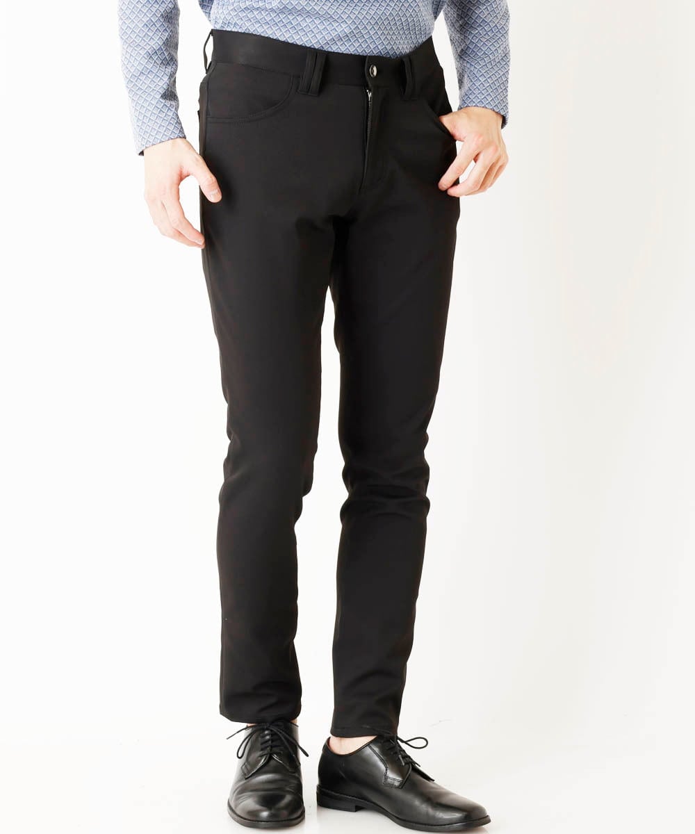 MKLGA56140 MK MICHEL KLEIN HOMME(MKミッシェルクランオム) ストレッチパンツ/RE;NAPES®ピケストレッチ ブルー