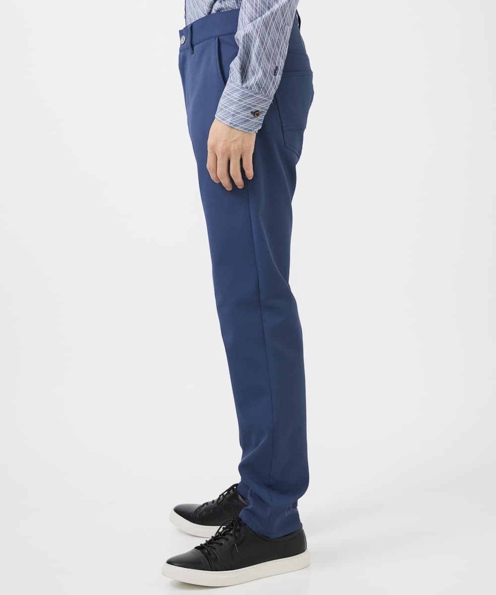 MKLGA56140 MK MICHEL KLEIN HOMME(MKミッシェルクランオム) ストレッチパンツ/RE;NAPES®ピケストレッチ ブルー