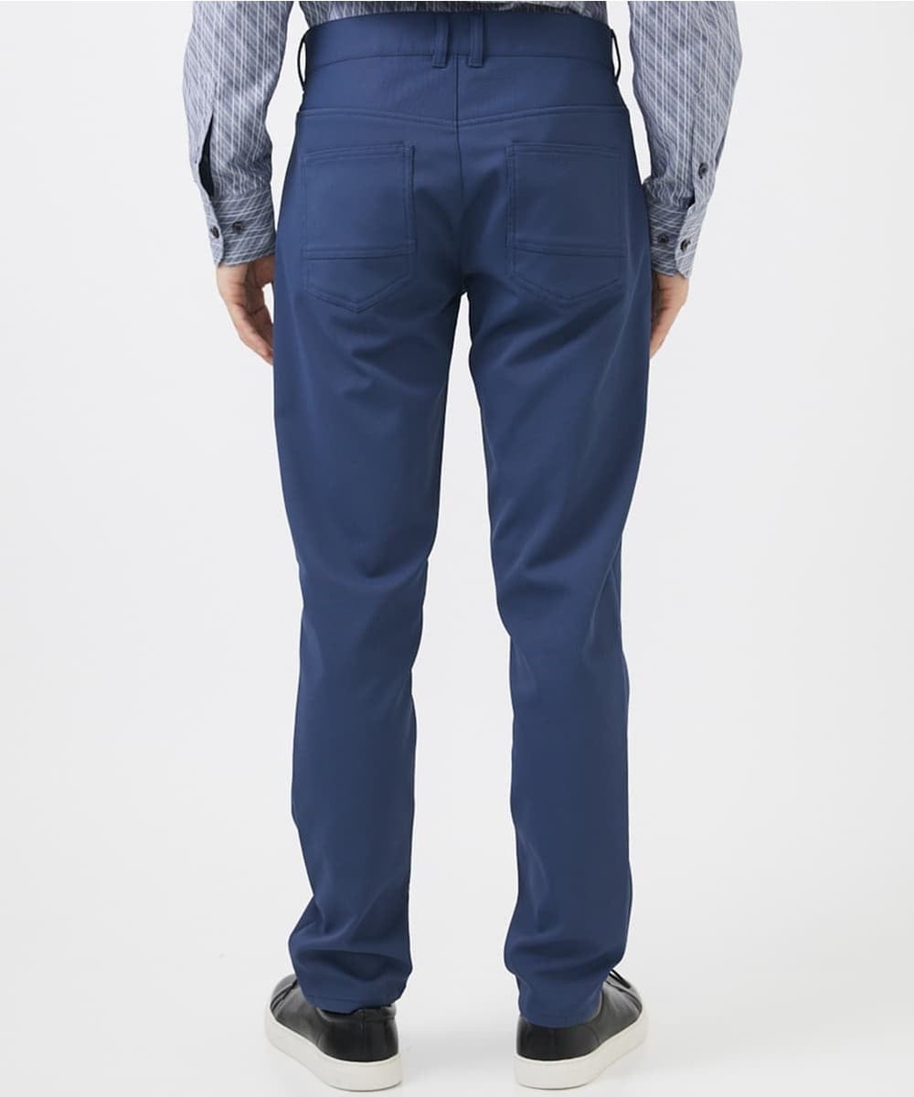 MKLGA56140 MK MICHEL KLEIN HOMME(MKミッシェルクランオム) ストレッチパンツ/RE;NAPES®ピケストレッチ ブルー