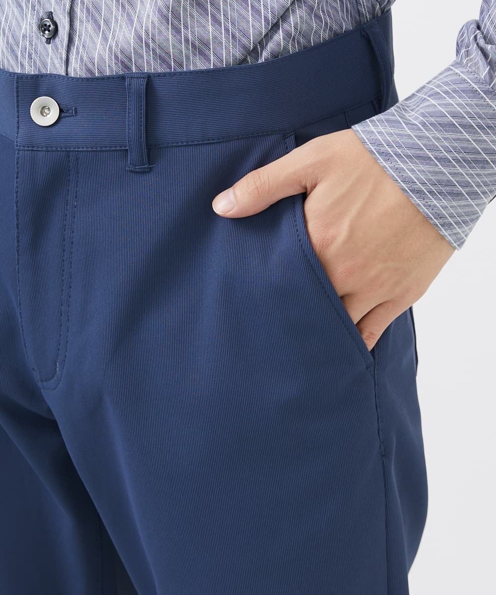 MKLGA56140 MK MICHEL KLEIN HOMME(MKミッシェルクランオム) ストレッチパンツ/RE;NAPES®ピケストレッチ ブルー