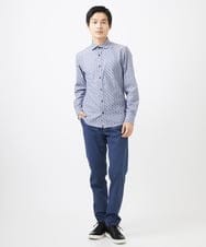 MKLGA56140 MK MICHEL KLEIN HOMME(MKミッシェルクランオム) ストレッチパンツ/RE;NAPES®ピケストレッチ ブルー