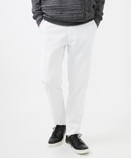 MKLGA56140 MK MICHEL KLEIN HOMME(MKミッシェルクランオム) ストレッチパンツ/RE;NAPES®ピケストレッチ ホワイト