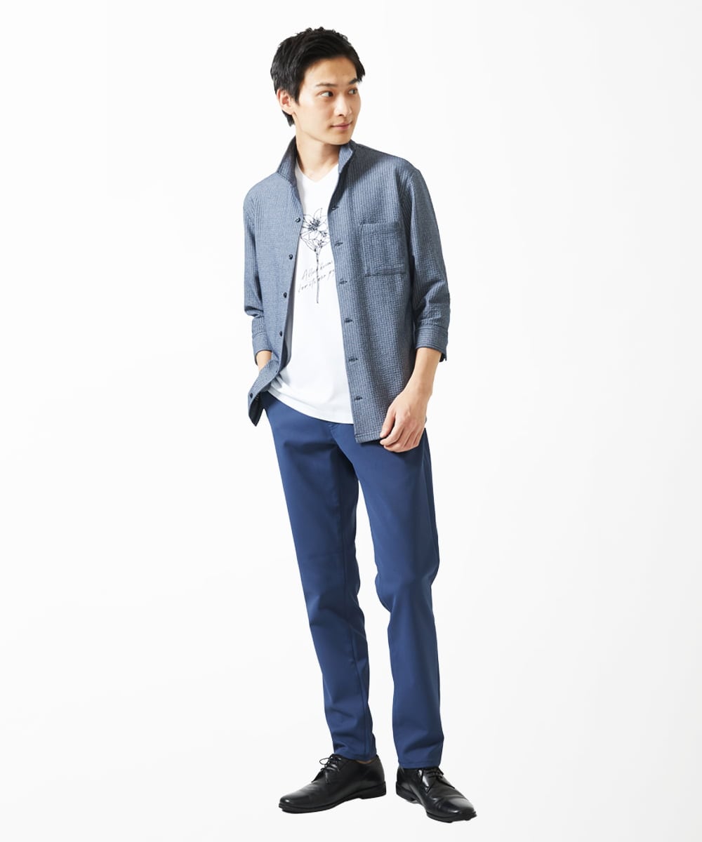 MKLGA67150 MK MICHEL KLEIN HOMME(MKミッシェルクランオム) RENAPES4クロス5ポケット ネイビー