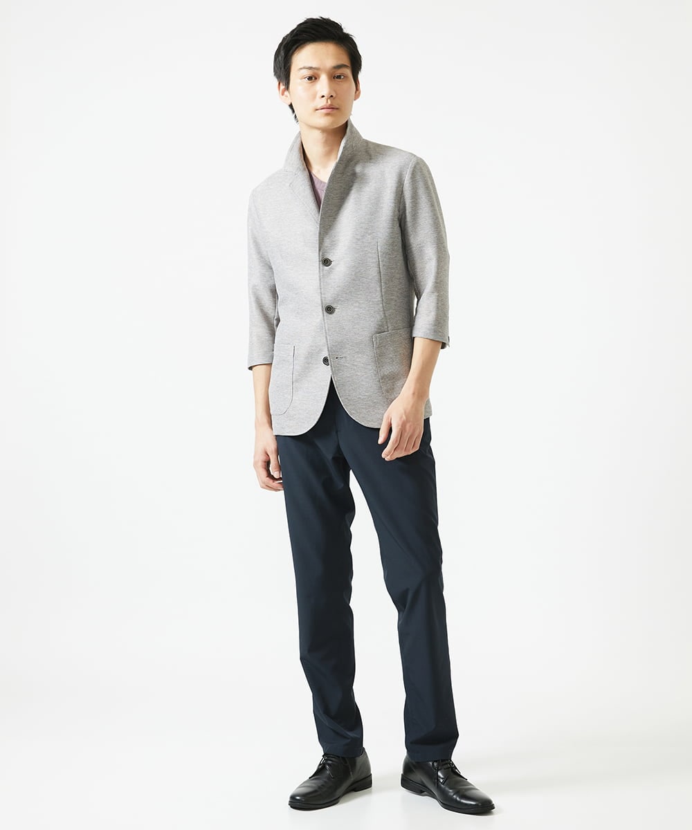 MKLGA68150 MK MICHEL KLEIN HOMME(MKミッシェルクランオム) クーリッシュメッシュスラックス ネイビー