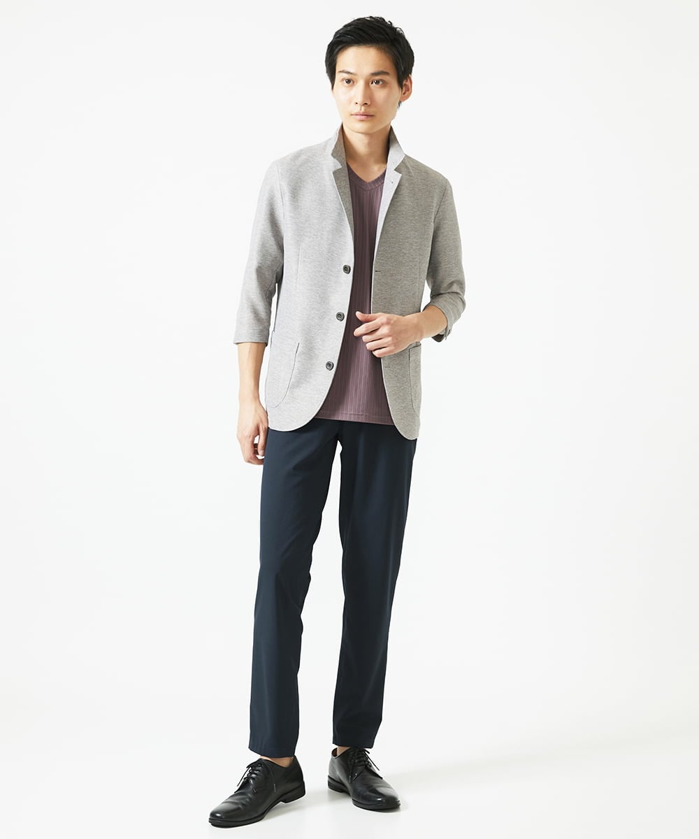 MKLGA68150 MK MICHEL KLEIN HOMME(MKミッシェルクランオム) クーリッシュメッシュスラックス ネイビー