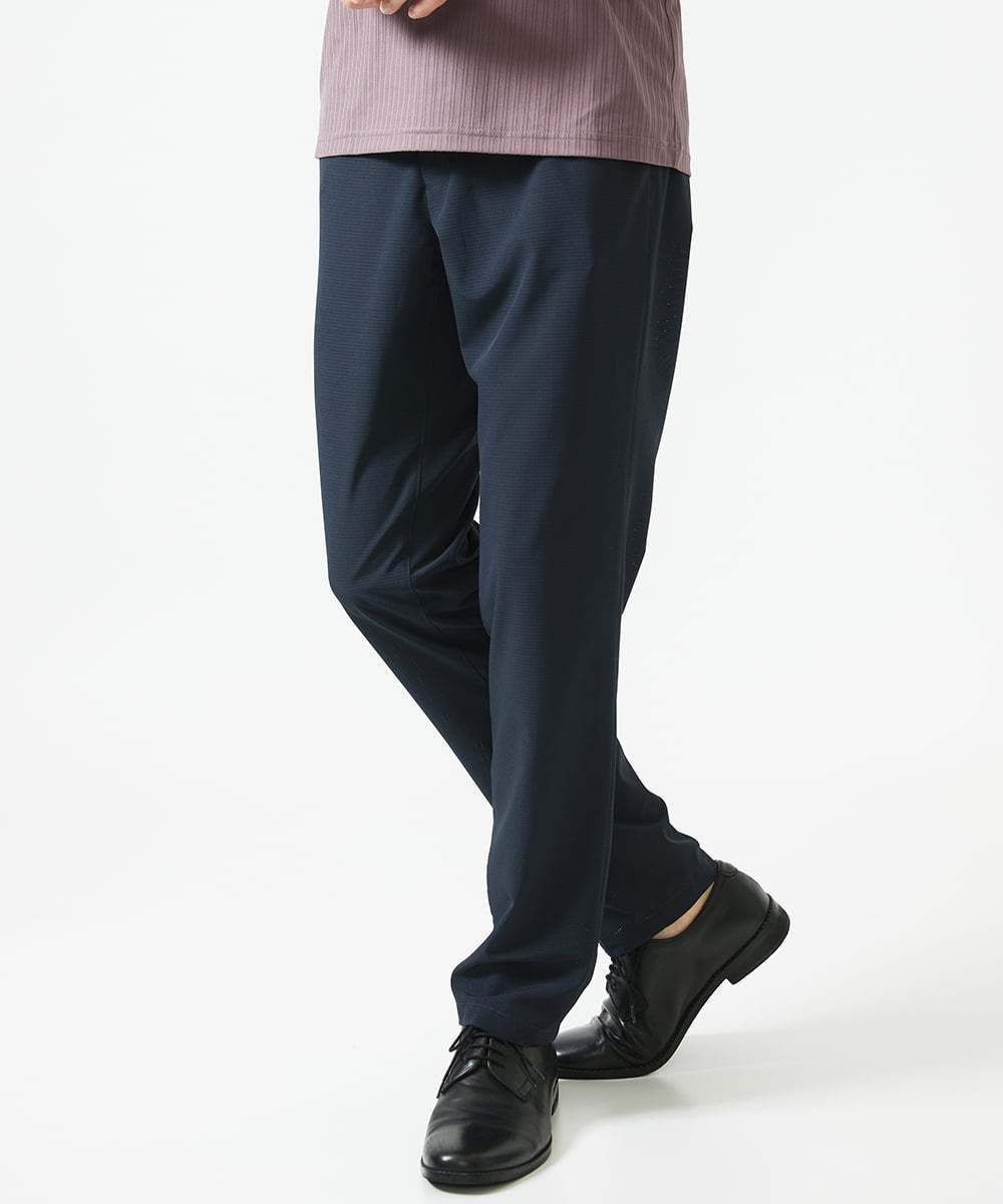 MKLGA68150 MK MICHEL KLEIN HOMME(MKミッシェルクランオム) クーリッシュメッシュスラックス ネイビー