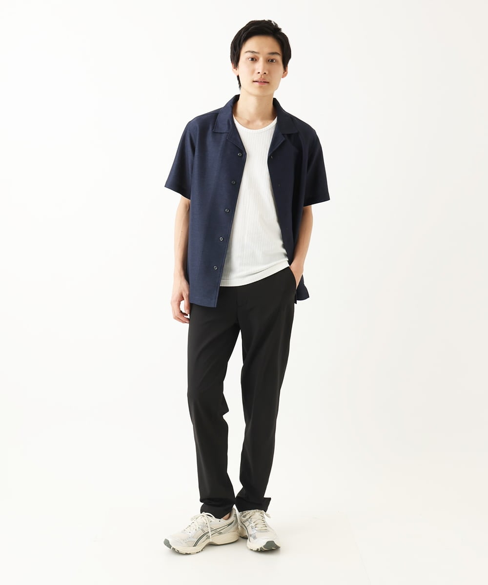 MKLGA68150 MK MICHEL KLEIN HOMME(MKミッシェルクランオム) クーリッシュメッシュスラックス ブラック