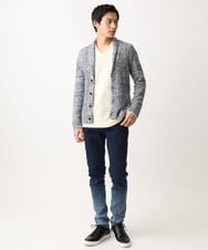 MKLGC02190 MK MICHEL KLEIN HOMME(MKミッシェルクランオム) グラデーションスキニーデニム ネイビー